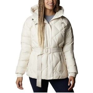 Columbia Women's Icy Heights Belted Hooded Jacket -White -XXl -New with tags